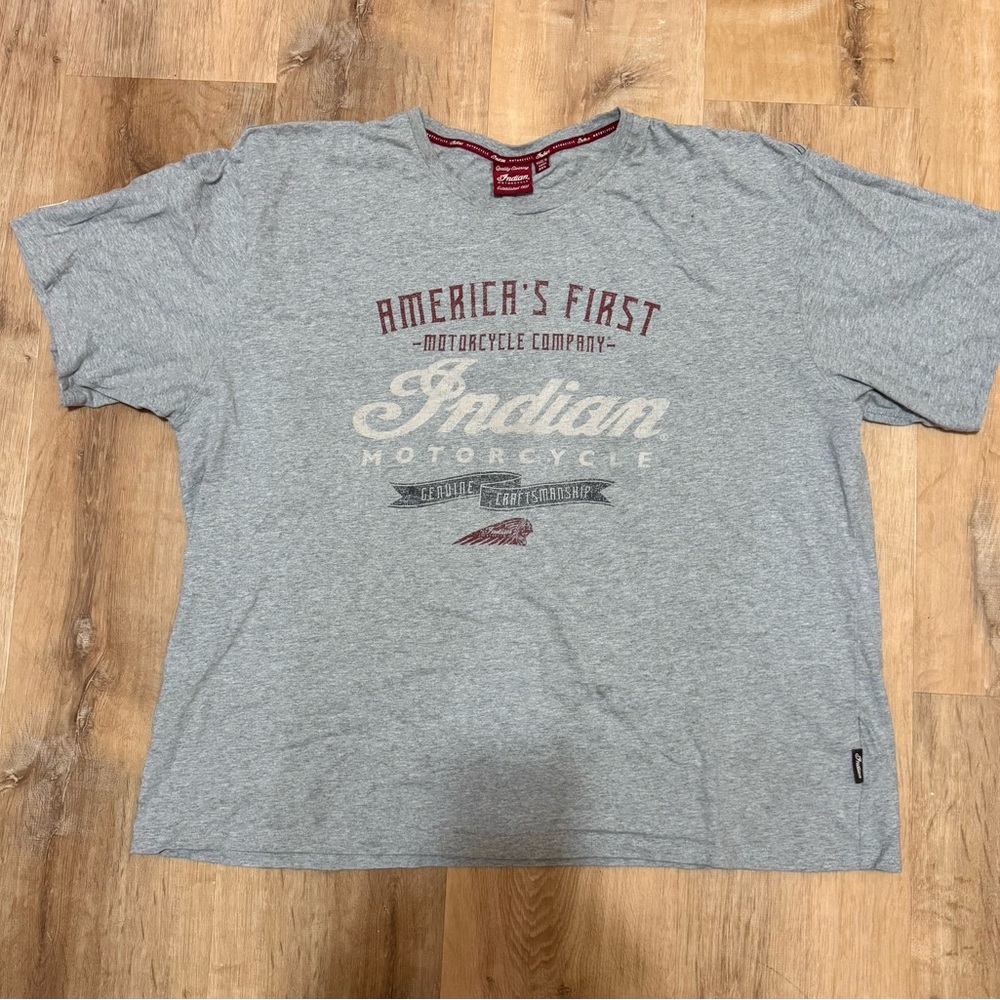 Gray Indian Motorcycle T-Shirt 3XL